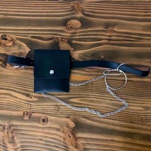 Black & Chain Waist Bag